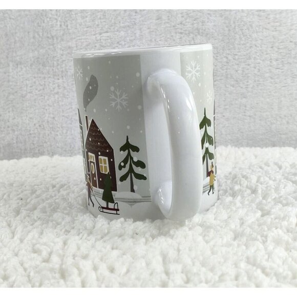 DesignPac Coffee Mug Winter Village Snow Scene Holiday Season Christmas Cottages - Picture 4 of 9